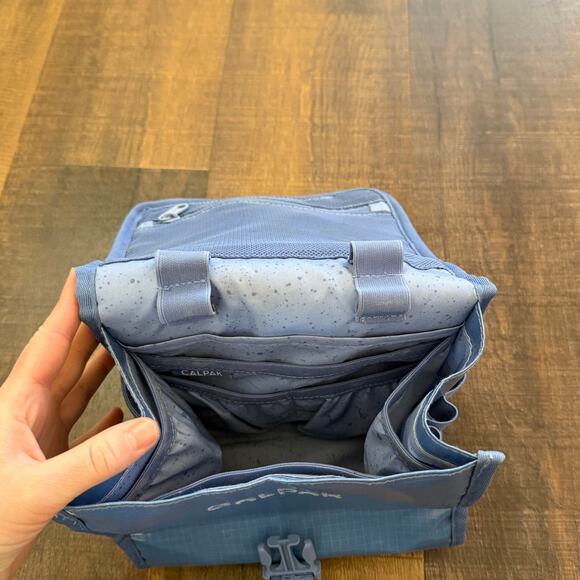 CALPAK Hanging Travel Toiletry Bag Blue Compact Organizer - Picture 10 of 12